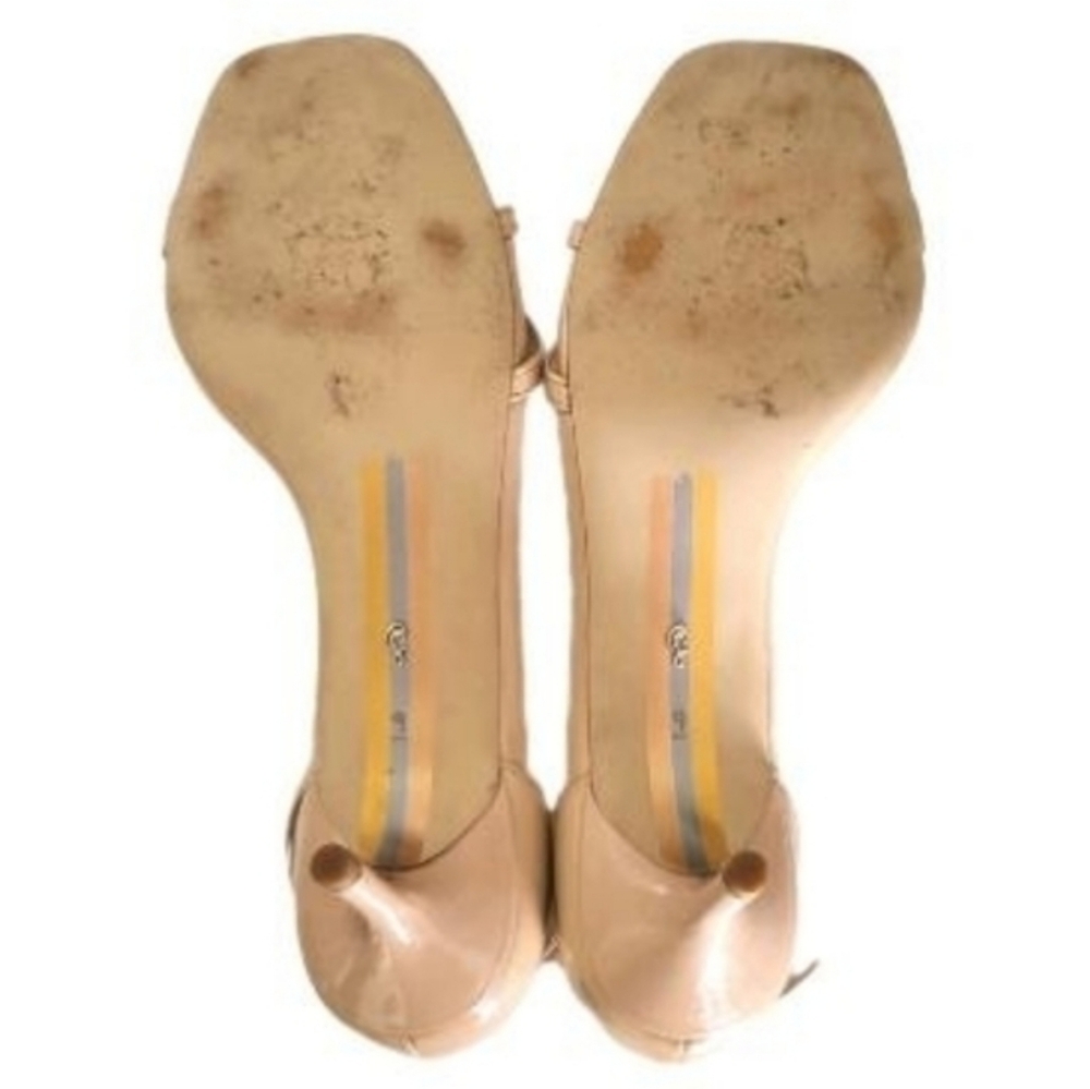 Sam Edelman Kitten Heel Beige Blush Tan Peonie Square Toe High Heel Shoe Women 9 - Picture 3 of 11